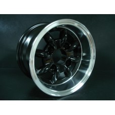 4 Jantes 6x10 réplica Minilite bordo largo preta