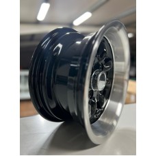Jogo 4 Jantes 6x12" pretas, bordo polido, ET3 4x101.6"                