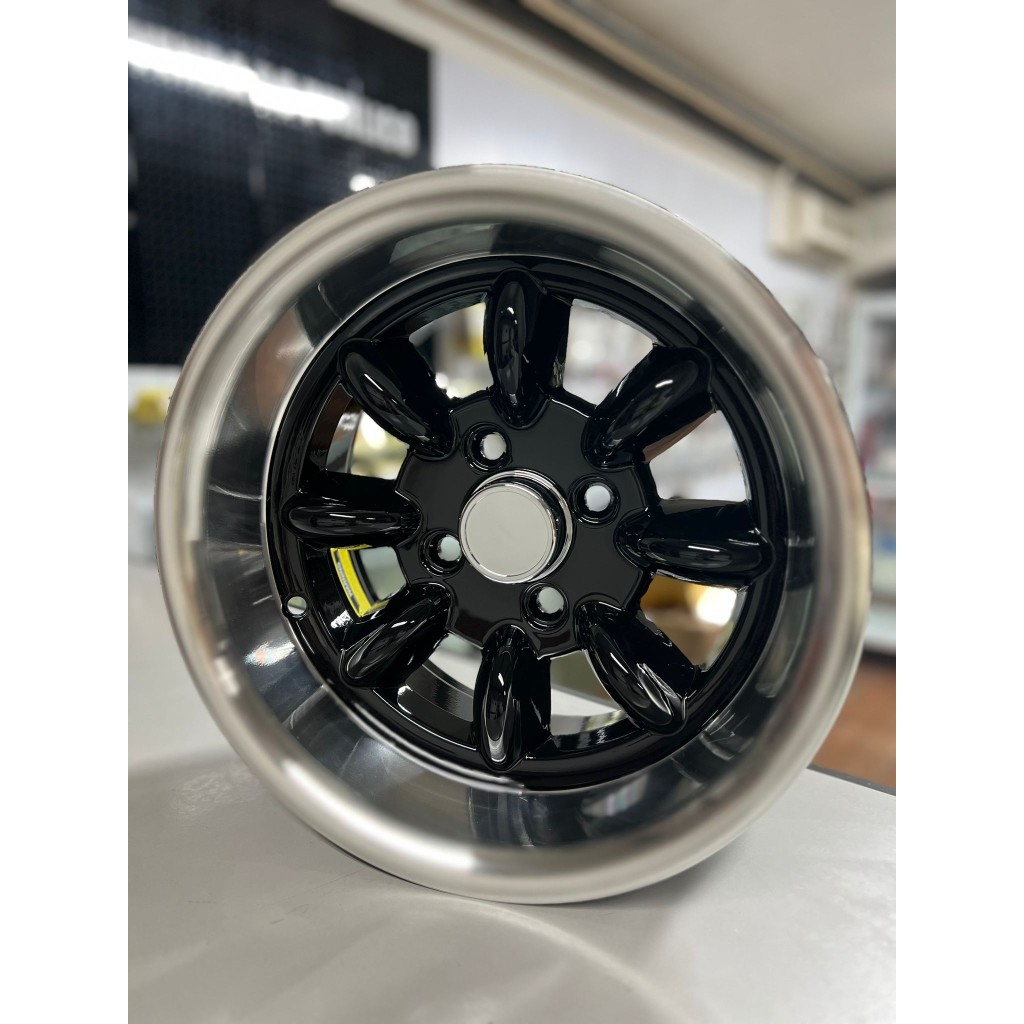 Jogo 4 Jantes 7x13" Preta Superlight, bordo polido ET-7                         