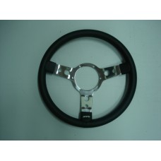 Volante em pele preta Mountney 14"