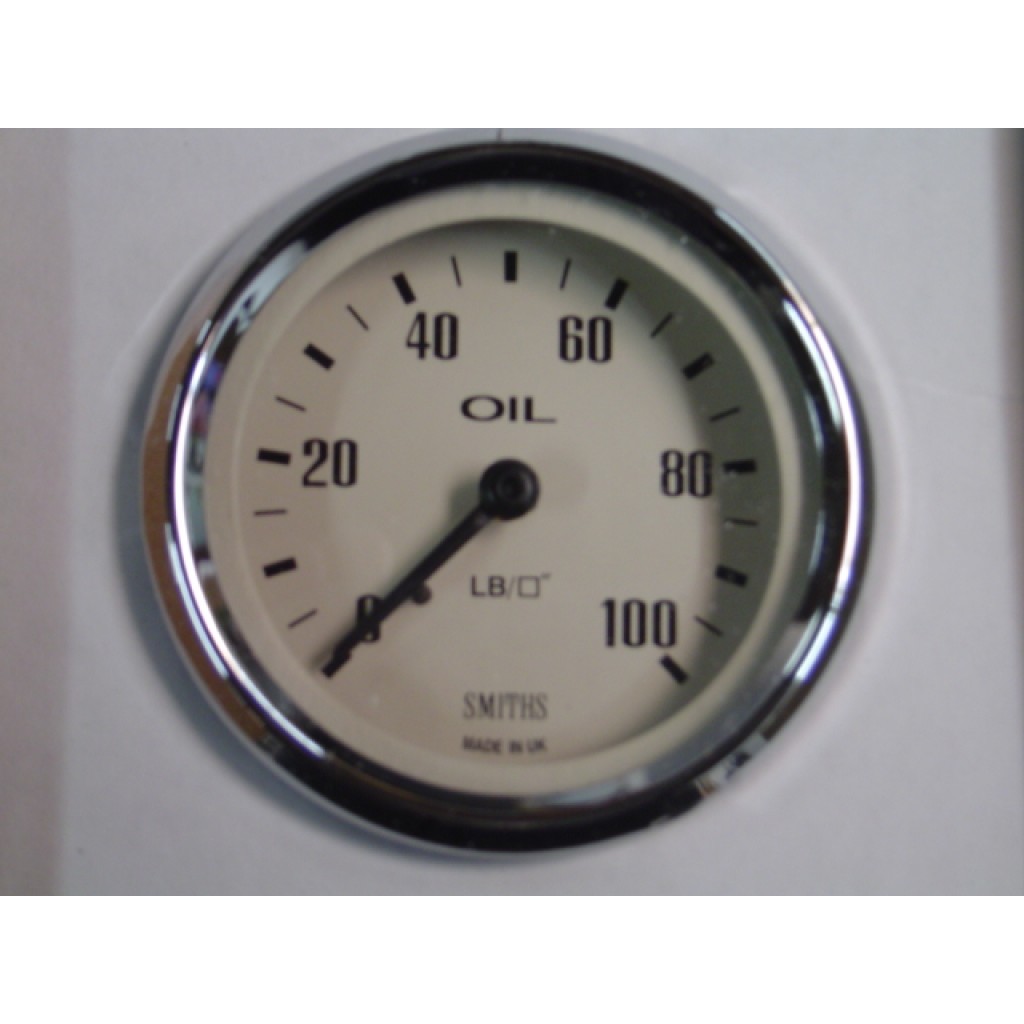 Manómetro Smiths de pressão de óleo (0-100) magnólia