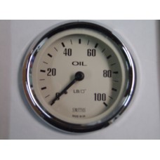 Manómetro Smiths de pressão de óleo (0-100) magnólia