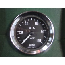 Manómetro Smiths de pressão de óleo (0-100) preto