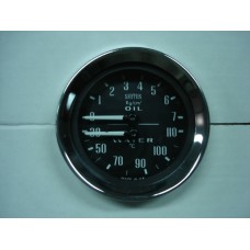 Manómetro Smiths temperatura de água ºC e pressão de óleo preto